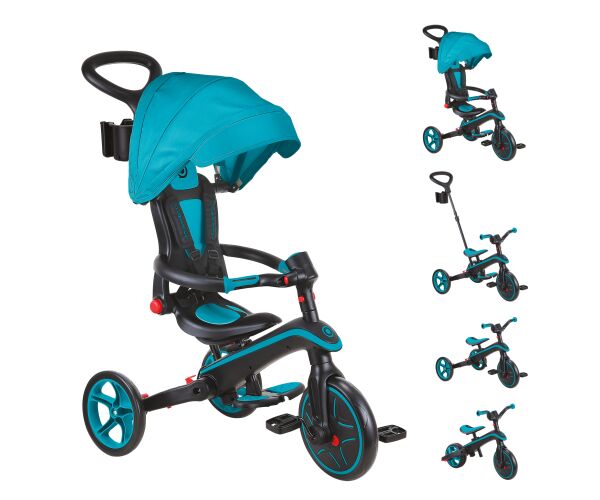 Globber Tříkolka dětská skládací 4v1 - Teal