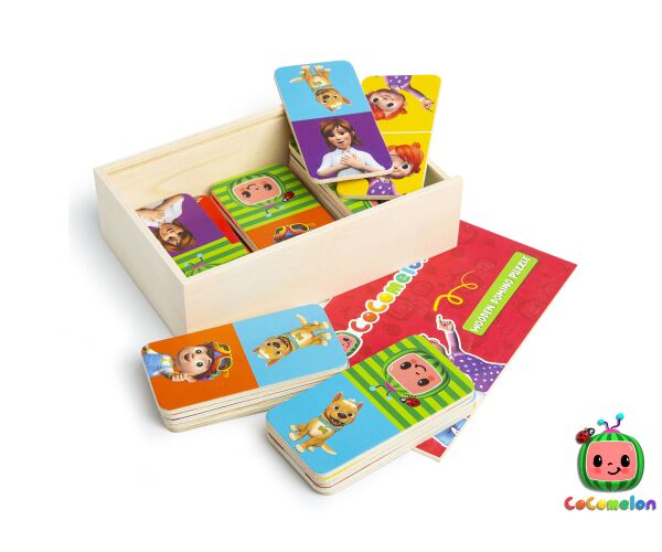 CoComelon dřevěné domino puzzle