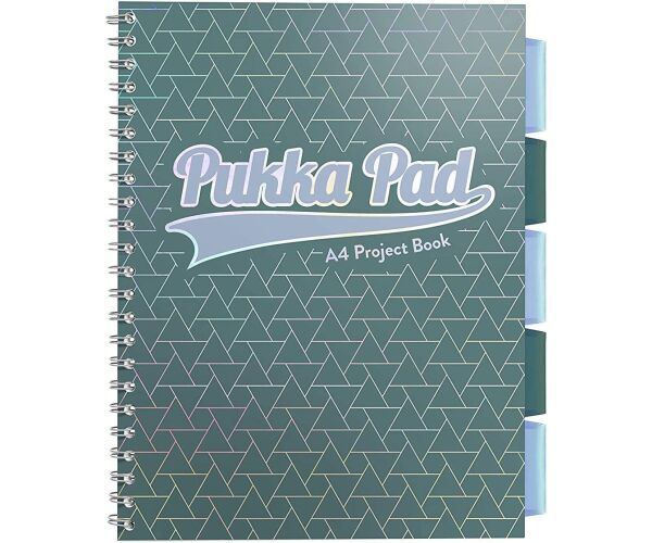 Pukka Pad projektový  blok Glee A4, papír 80g,100 listů, zelený, linkovaný