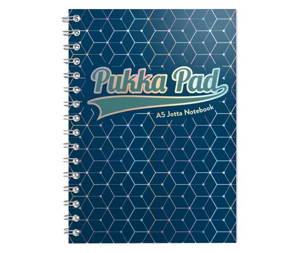Pukka Pad spirálový blok GLEE Jotta A5, papír 80g, 100listů, tmavě modrý, linkovaný