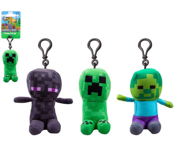 Minecraft plyš postavička s klipem 13 cm