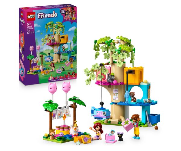 LEGO® Friends 42666 Kočičí narozeninová oslava a dům na stromě