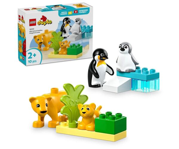 LEGO® DUPLO® 10442 Rodinky divokých zvířat: Tučňáci a lvi