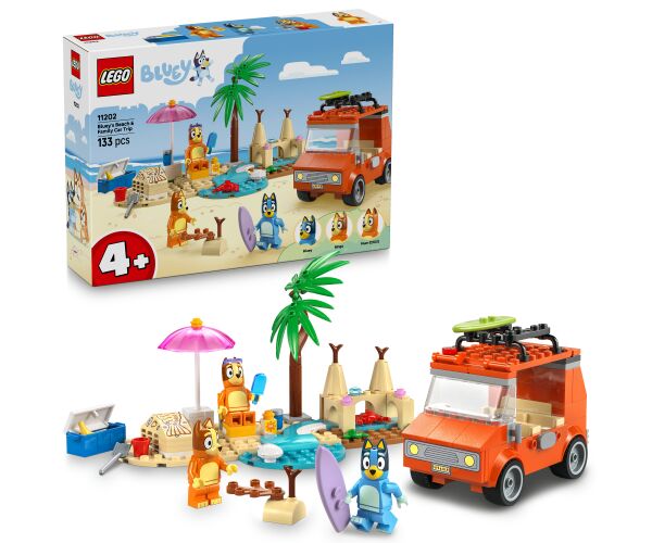 LEGO® Bluey 11202 Bluey a rodinný výlet autem na pláž