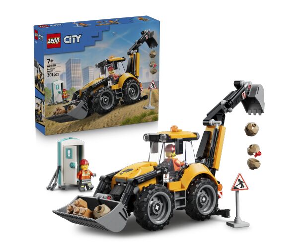 LEGO® City 60480 Žlutý nakladač s rypadlem