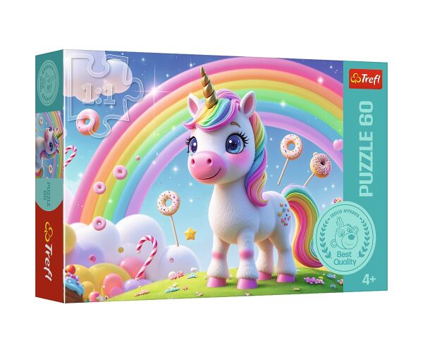 Trefl Puzzle 60 Jednorožec Candy's world