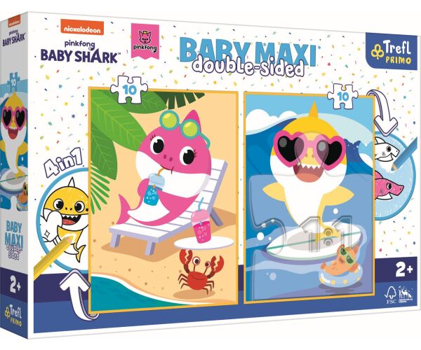 Trefl Puzzle Baby MAXI 2x10 - Žralokův šťastný den