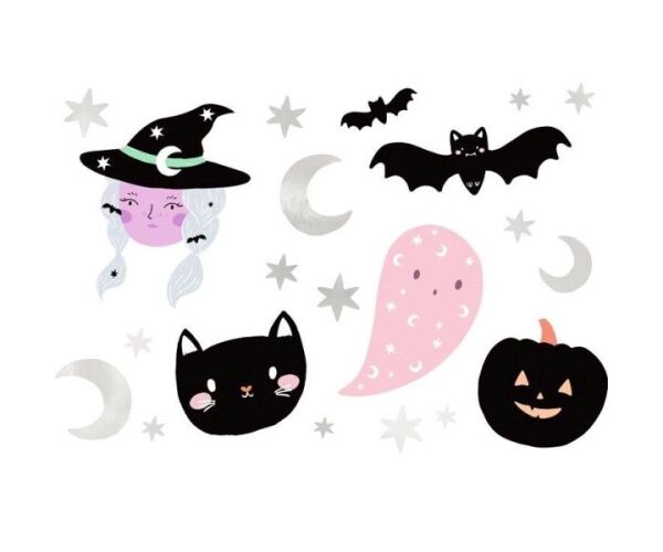 Halloween tetování dočasné , mix vzorů 20 ks
