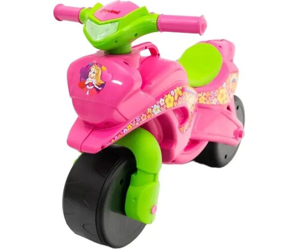DOLONI Odrážedlo motorka růžovo-zelená 70x32x52