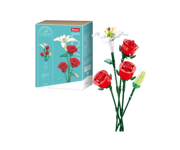 Sluban Flowers M38-B1121B Růže s Lilii