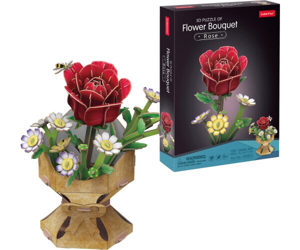 Puzzle 3D Kytice růže 120 dílků