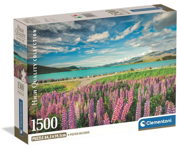 Clementoni Puzzle 1500 Lupiny u jezera Tekapo