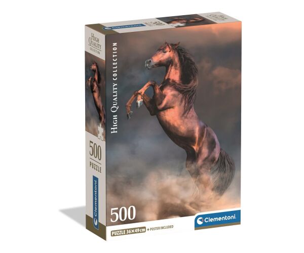 Clementoni Puzzle 500 Divoký červený hřebec