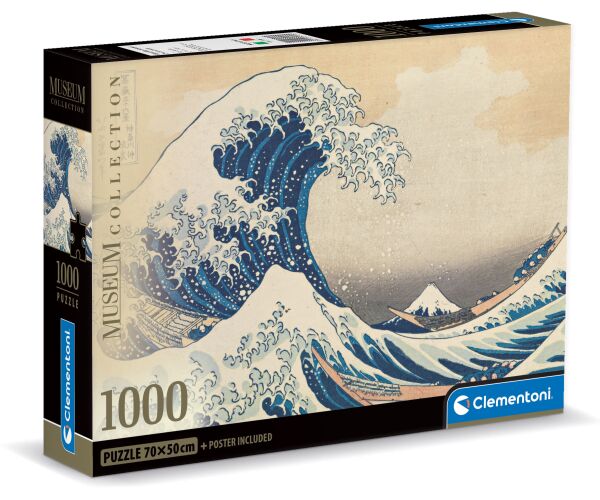 Clementoni Puzzle 1000 Muzeum: La Grande Onda di Hok.