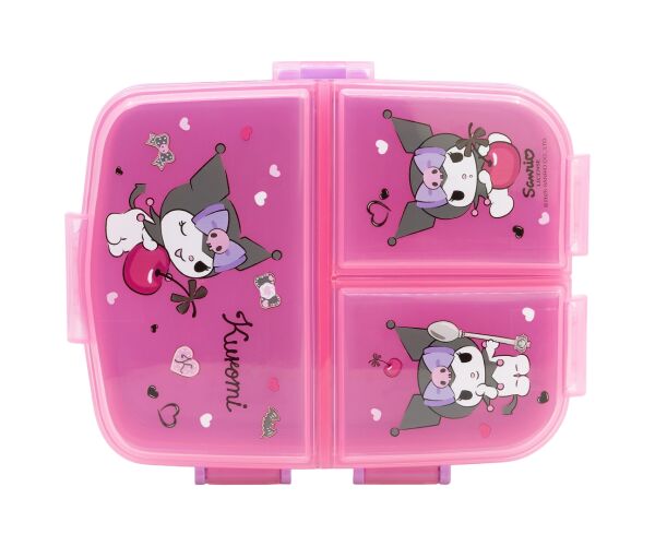 Kuromi Svačinový box s přihrádkami 550 ml