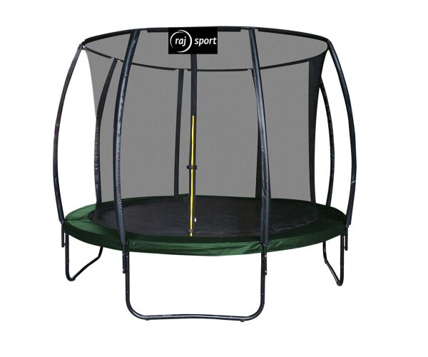 Raj Sport tm. zelená trampolína 183 cm s vnitřní sítí a žebříkem