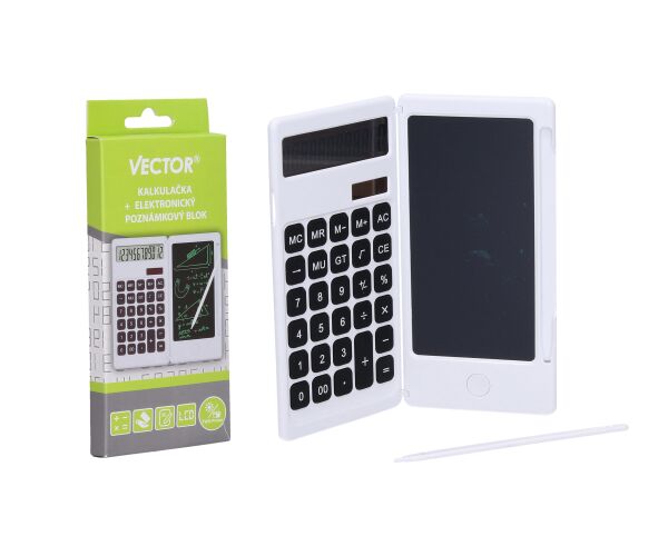 Kalkulačka + elektronický poznámkový blok VECTOR