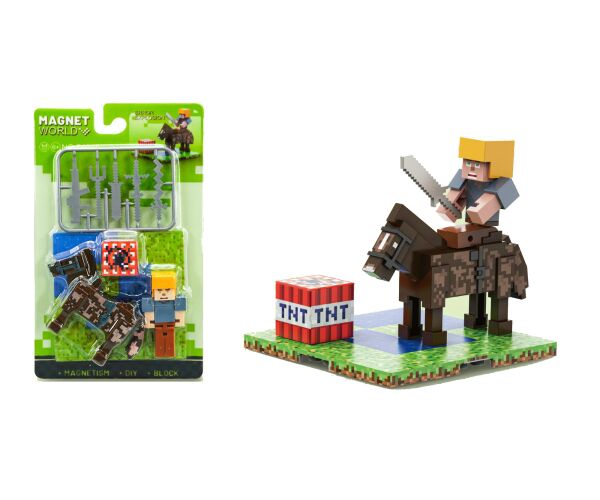 Stavebnice Magnet World Bojovník na koni
