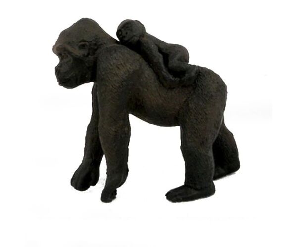 A - Figurka Gorila s mládětem 7 cm