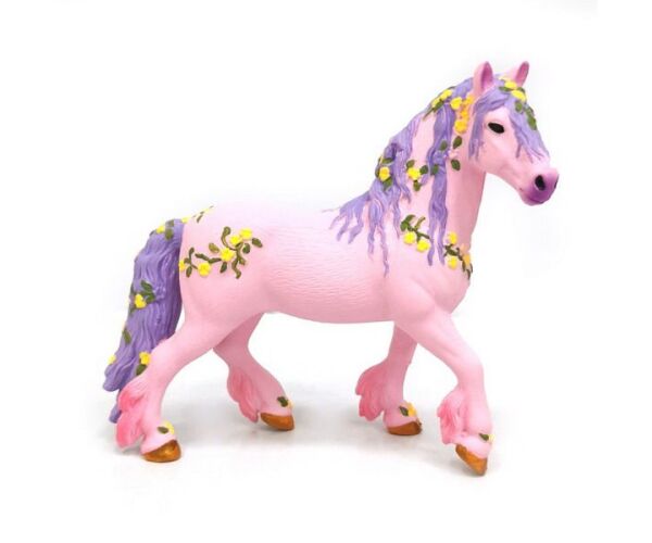 E - Figurka fantasy kůň růžový 13 cm