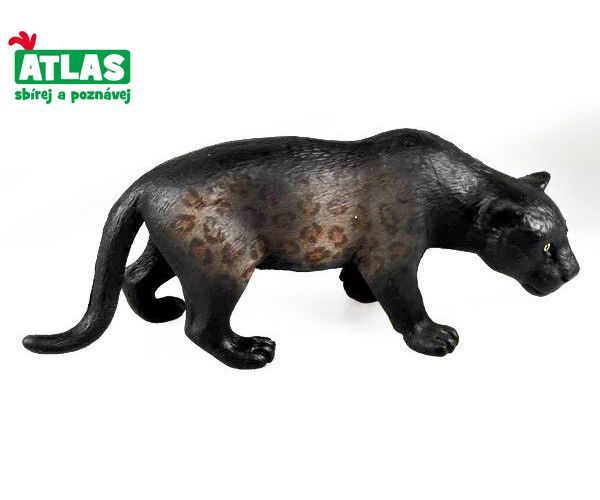 B - Figurka Levhart skvrnitý černý panter 11,5 cm