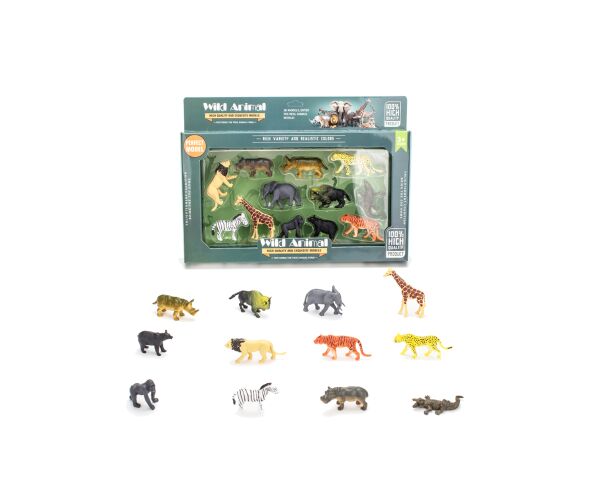 Zvířátka divoká figurky set 12 ks 7 cm