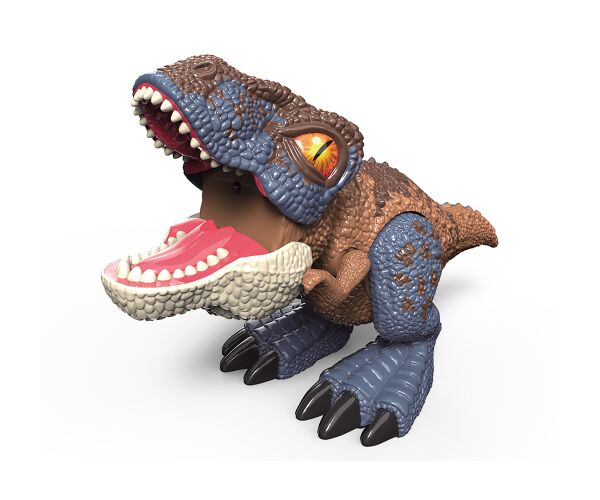 Dinosaurus s efekty hnědý 26,5x11x13 cm