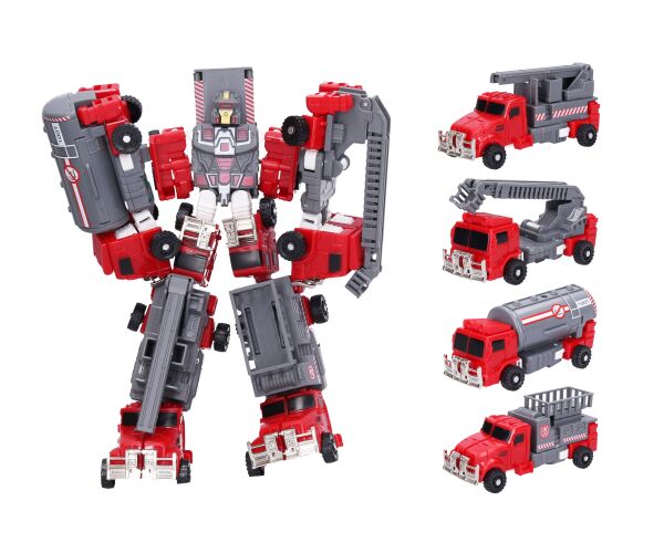 Autorobot set 5v1 hasiči 24 cm