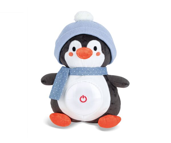 Usínáček svítící s hudbou tučňák 29cm
