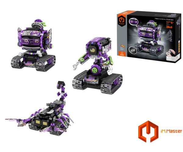iM.Master Stavebnice robot s čepicí 3v1 RC na dálkové ovládání 17x16,6x20,6 cm