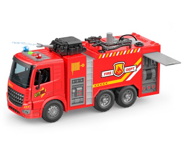 Auto hasičské stříkající s efekty 30 cm