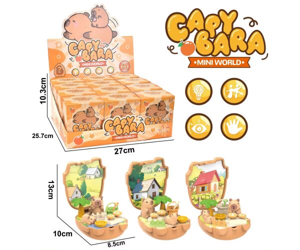 Figurka kapybara v krabičce set 10 cm