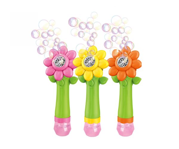 Bublifuk slunečnice se světelnými efekty 100 ml 27 cm