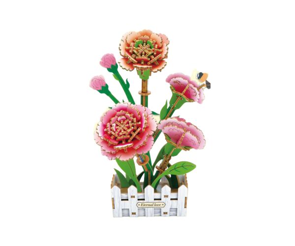Stavebnice 3D dřevěná - Karafiát 19,5 cm