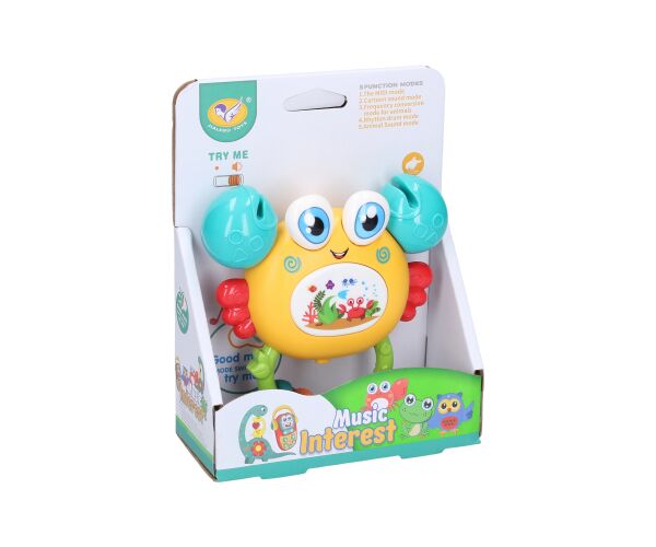 Chrastítko krab s efekty 12cm