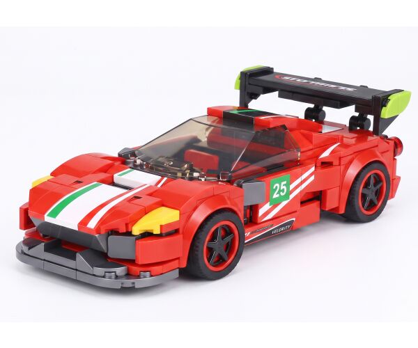 Stavebnice Auto červené 16,5 cm
