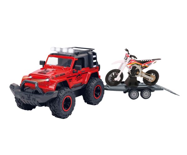 Terénní auto s motorkou a efekty 43 cm