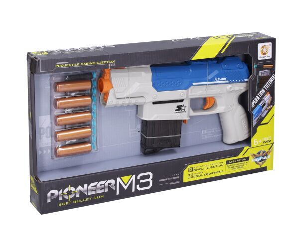 Puška Pioneer M3 s pěnovými náboji a patronami 28 cm