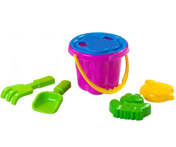Sada na písek s kyblíkem a sítkem 16 cm