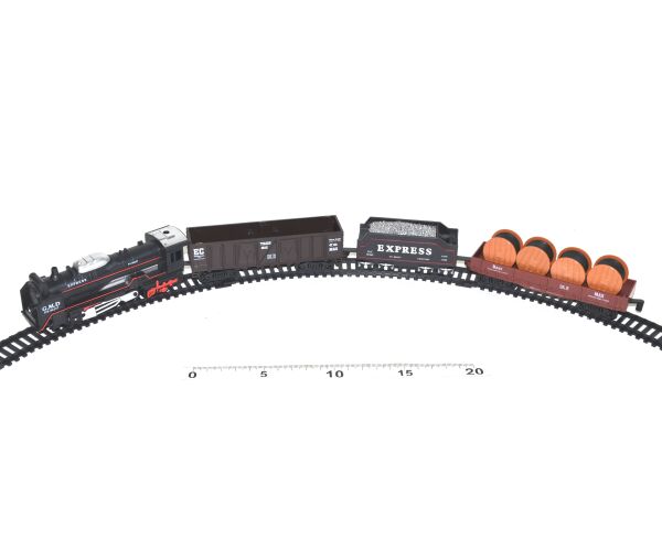 Vlakový set se světelnými efekty 122x68 cm