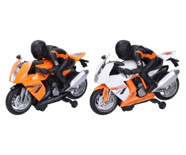 Motorka Závodní s jezdcem 28 cm