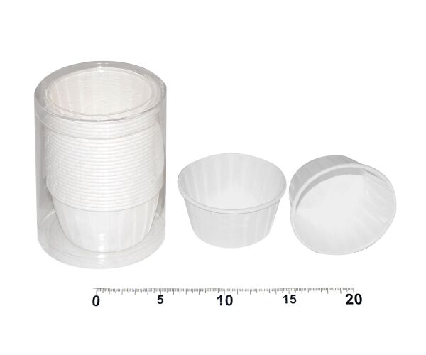Košíčky cukrářské pevné bílé (pr.7,5cm, v.4cm) - 25ks