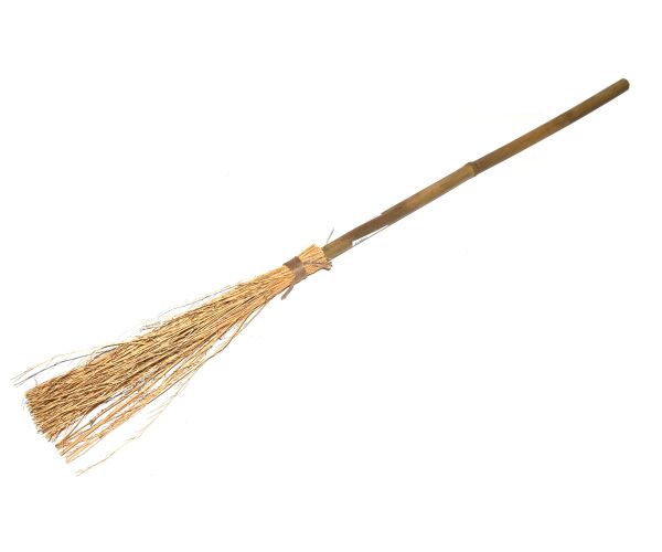 Čarodějnické koště 94cm bambus+roští