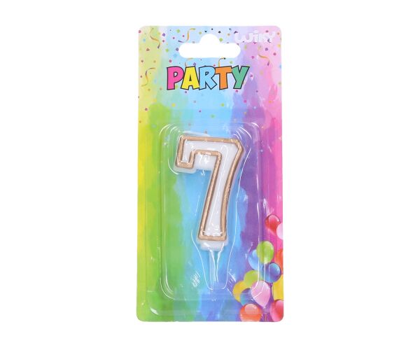 Párty svíčka 7 - zlatá