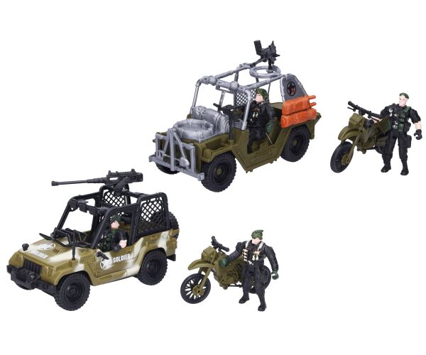 Vojáci set s vozidlem 21 cm