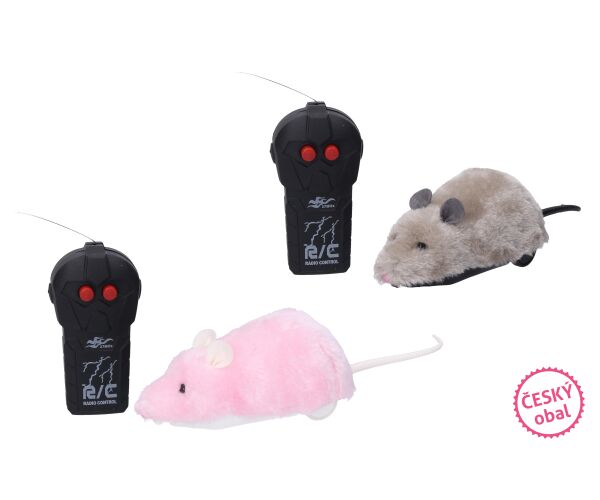 Myš RC na dálkové ovládání 23 cm - český obal