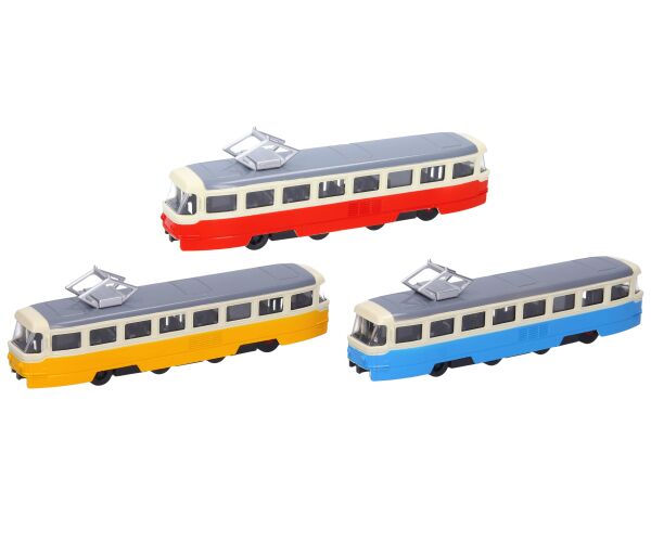 Tramvaj kovová s efekty 16 cm