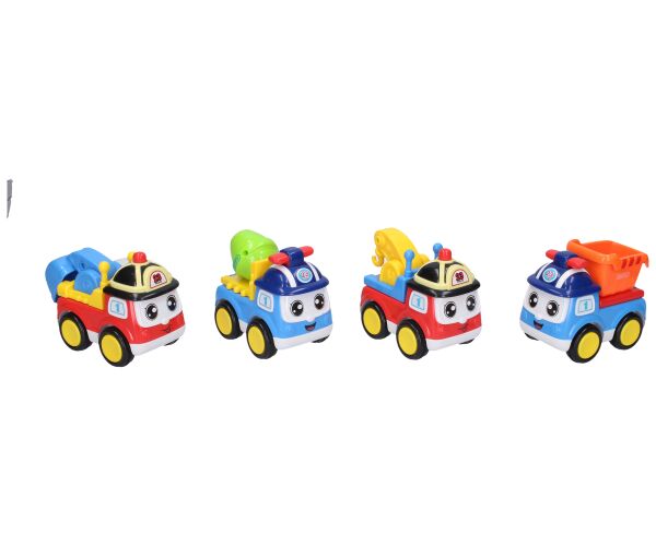 Auto stavební s obličejem 13 cm