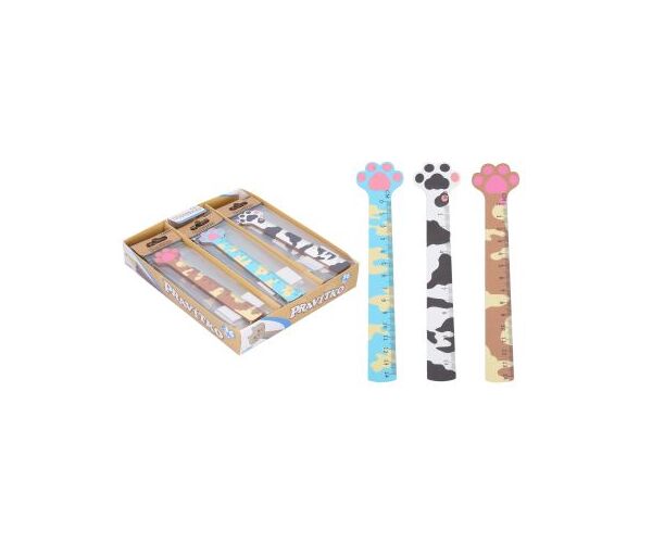 Pravítko dřevěné 13 cm - Kočičí packa
