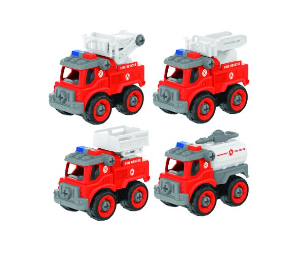Auto šroubovací hasičské set 4 ks 13 cm